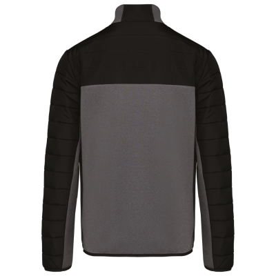 Men's bi-material padded jacket